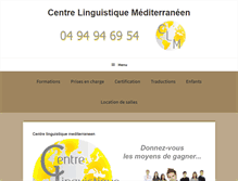 Tablet Screenshot of centre-linguistique-med.com